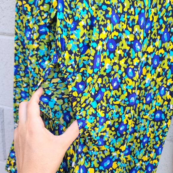 Rails | Carmel Cutout Long Sleeve Dress in Abstract Garden Size XS - Picture 3 of 12